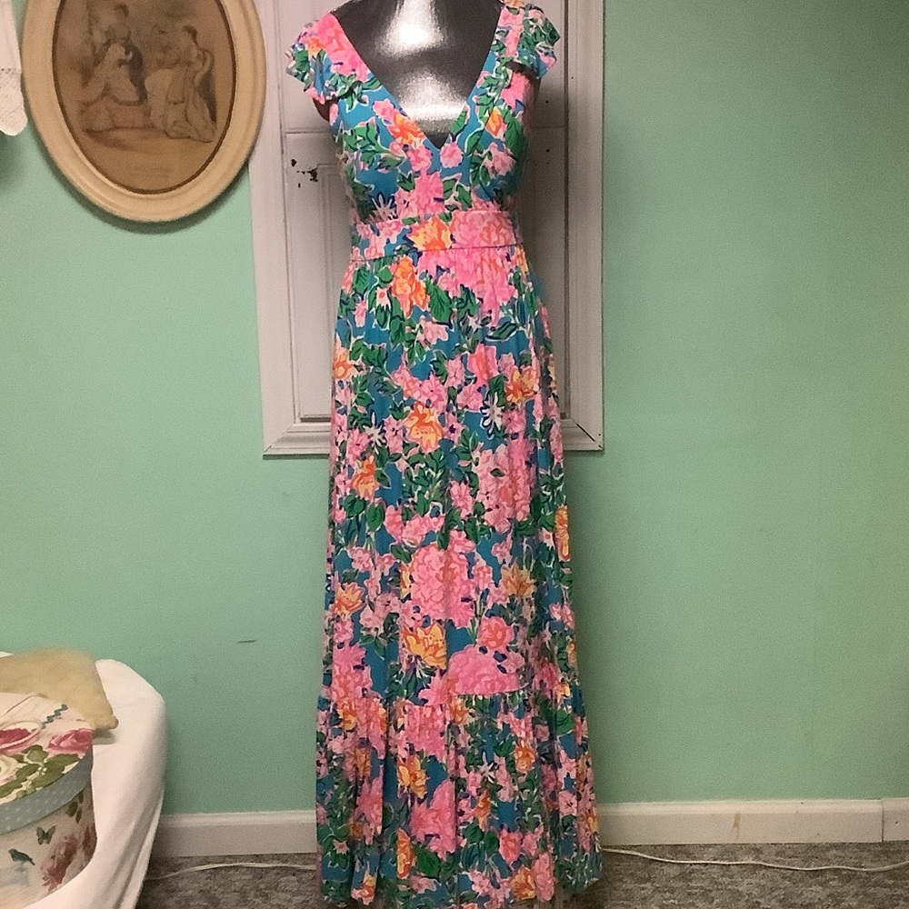 Lilly Pulitzer floral maxi dress